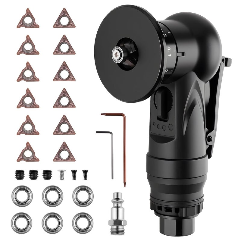 Beaiguna Store Pneumatic Chamfering Tool, Chamfer Tool with 6 C-Angle & 6 R-Angle Blades, Upgrade Air Chamfer Tool for 45° & Round Corner, Chamfering Tool for Metal and Wood - Image 1